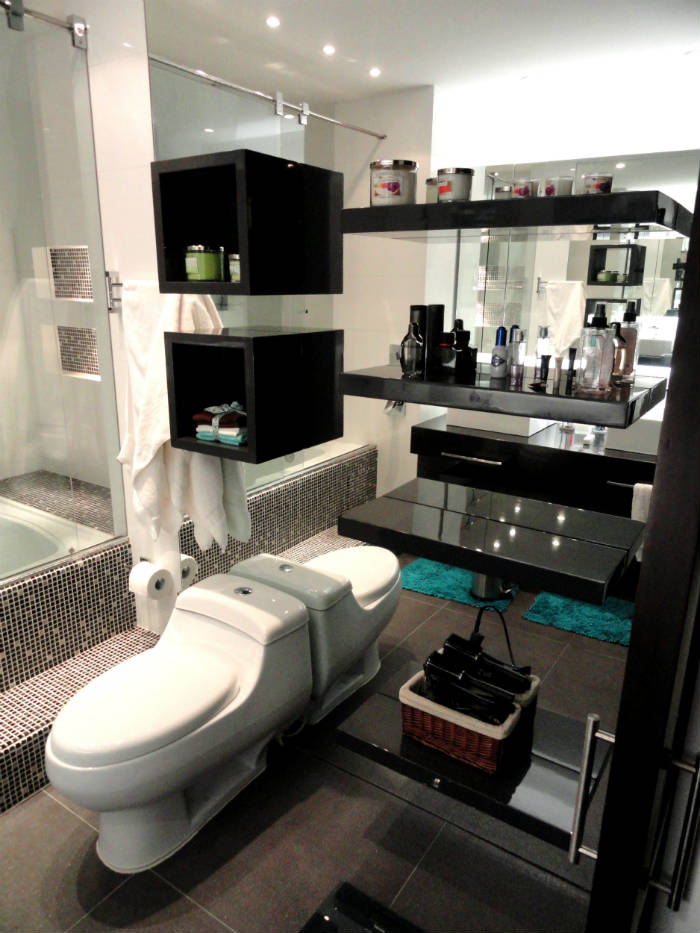 μονοχρωματικη παλετα για μικρο μπανιο