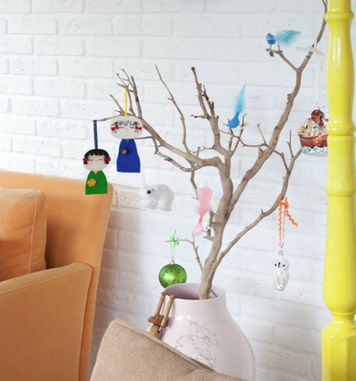 στολισμος κλαδιου ως δεντρο