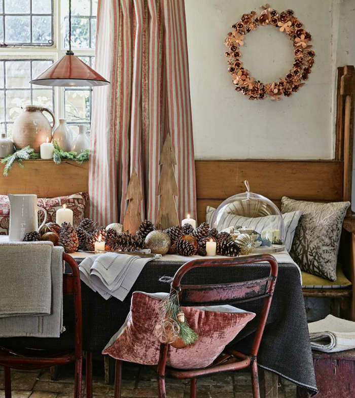 στολισμος τραπεζαριας rustic