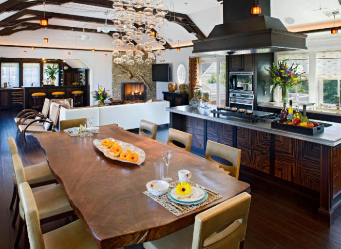 τραπεζαρια απο κορμο δεντρου