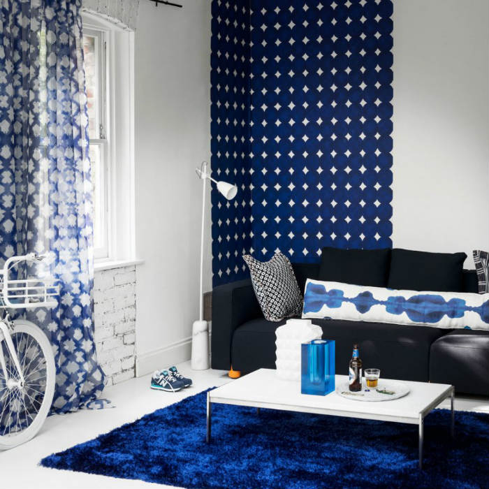 μοντερνο navy λευκο σαλονι