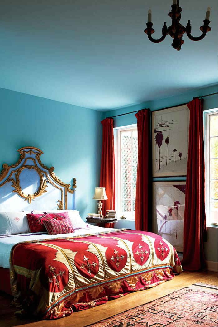 τυρκουαζ βαμμενο ταβανι