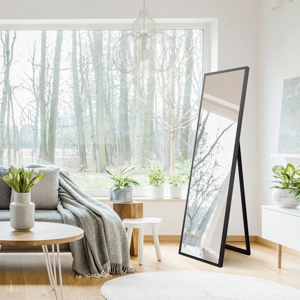 καθρεπτης δαπεδου μαυρος επιδαπεδιος