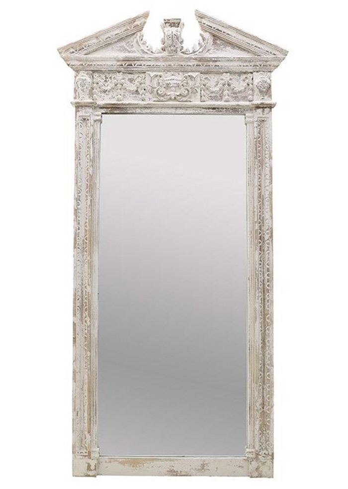 καθρεπτης λευκος ξύλινος επιδαπεδιος κλασσικος αντικε ψηλος μεγαλος 2 μετρα