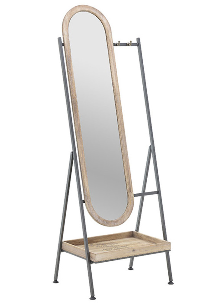 καθρεπτης μεταλλικος ξυλινος επιδαπεδιος μοντερνος industrial