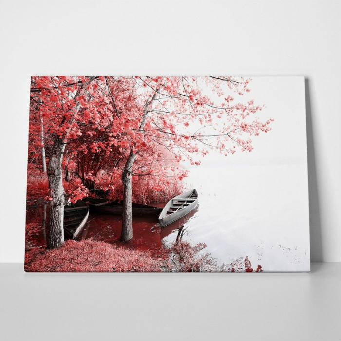 πινακες βαρκες λιμνες φθινοπωροπινακες βαρκες λιμνες φθινοπωρο