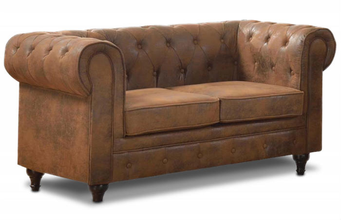 καναπες διθεσιος καφε chesterfield καπιτονε