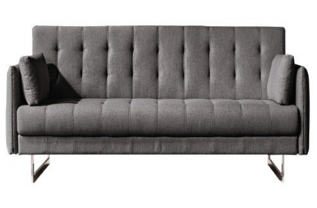 καναπες διθεσιος μαυρος γκρι καπιτονε