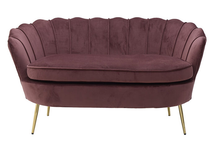 βελουδινος καναπες αχιβαδα διθεσιος μπορντο