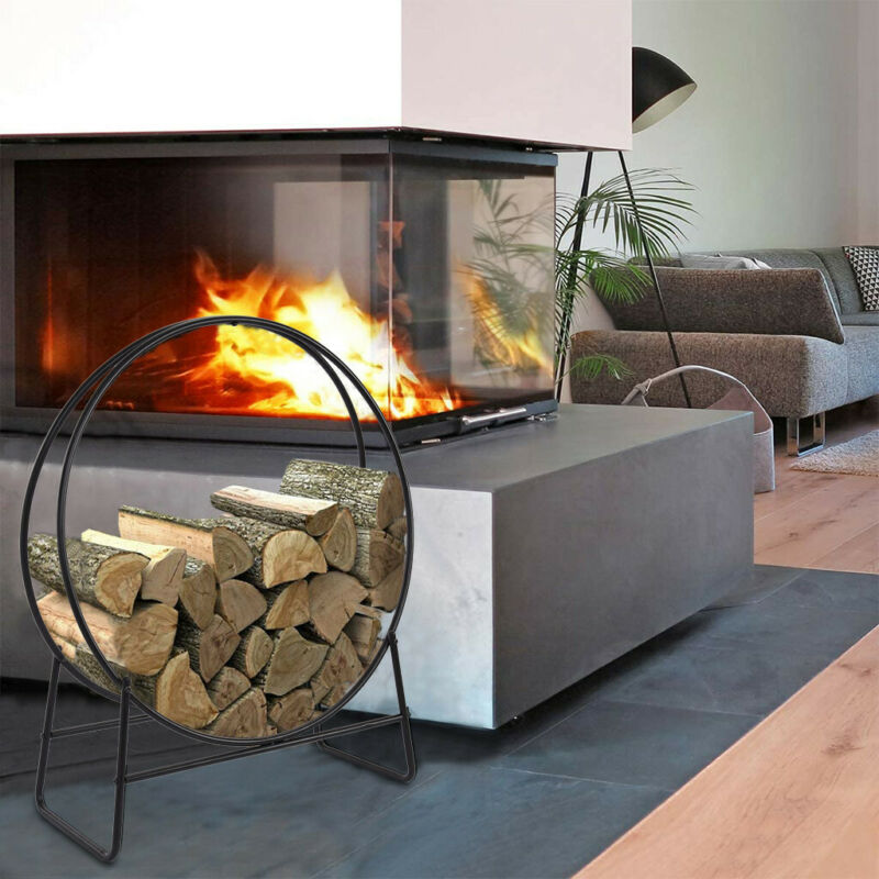 ξυλιερα μεταλλικη στρογγυλη κυκλικη βαση για ξυλα τζακιου τζακι