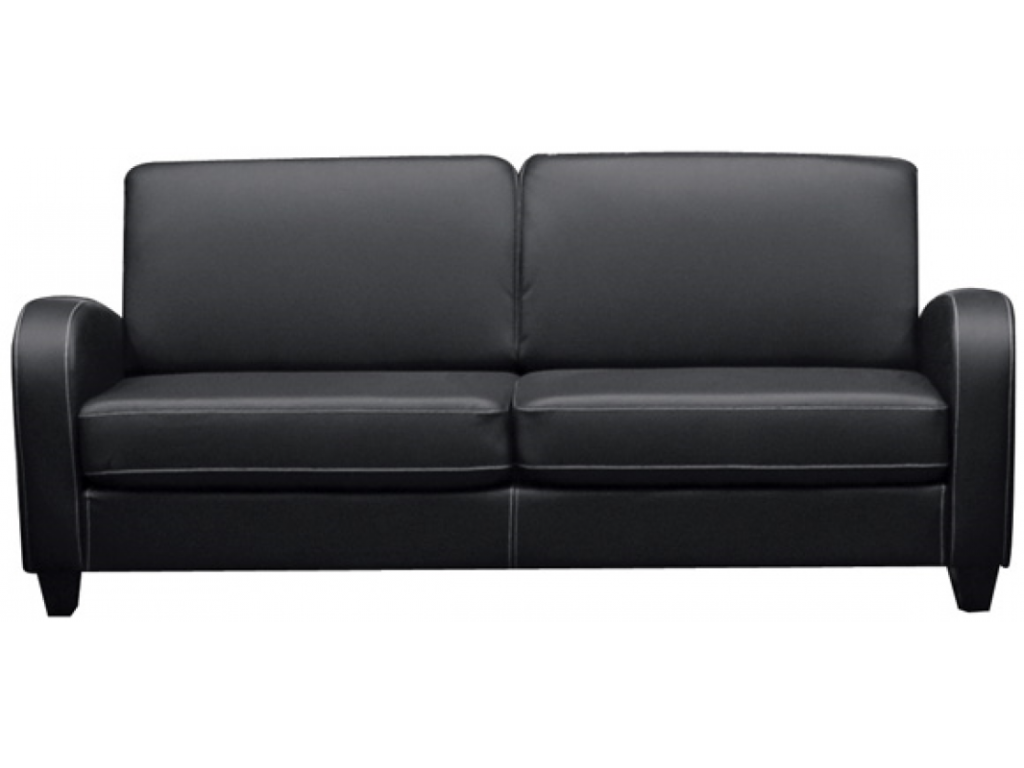 καναπες τριθεσιος Polihome μαυρος μοντερνος