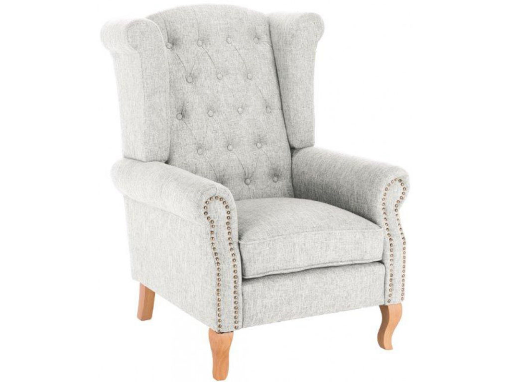 πολυθρονα γκρι καπιτονε polihome