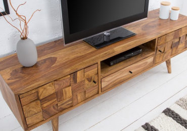 επιπλο τηλεορασης βαση τραπεζι τραπεζακι ξυλο ακακια μασιφ sheesham φυσικο ξυλο νερα polihome