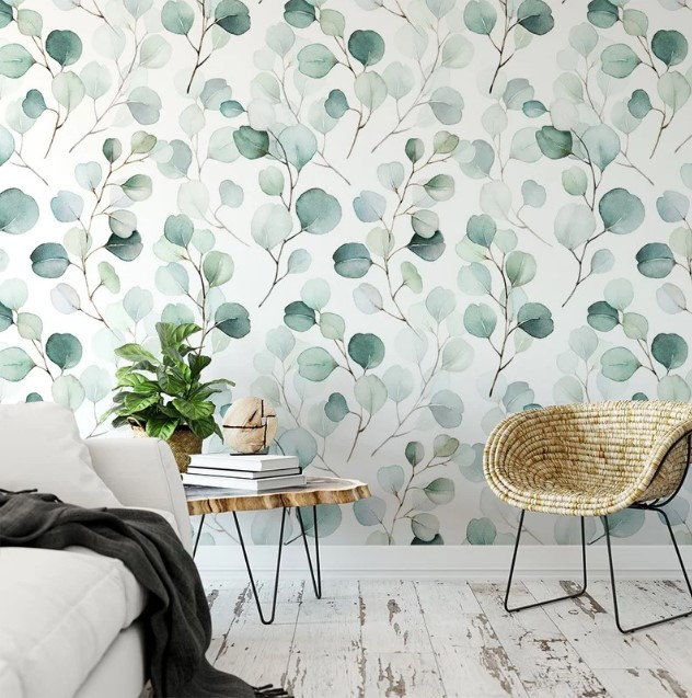 Αυτοκόλλητη Ταπετσαρία sticky αφαιρουμενη ανοιξιαιτκη φλοραλ φυλλα sticky