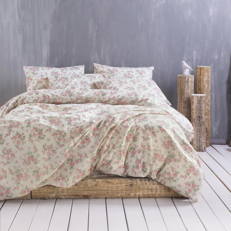 φλοραλ υπέρδιπλα σεντόνια σε εκρού χρώμα φλοραλ υπέρδιπλα σεντόνια σε εκρού χρώμα