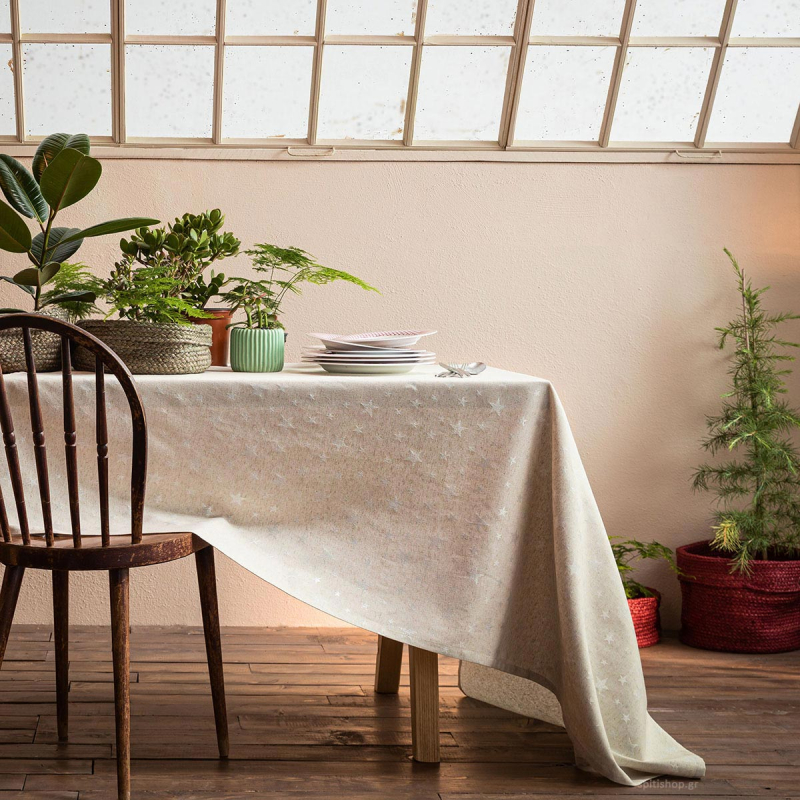 χριστουγεννιατικο τραπεζαμαντηλο αστερακια