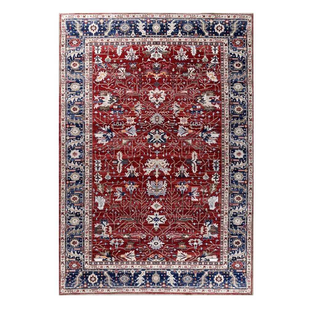 Χαλί μηχανής 4 εποχών 160x230 από τη σειρά Verde της εταιρείας Tzikas Carpets. Ανθεκτικό χαλί με καλοδουλεμένη μίξη χρωμάτων σε μπορντώ απόχρωση