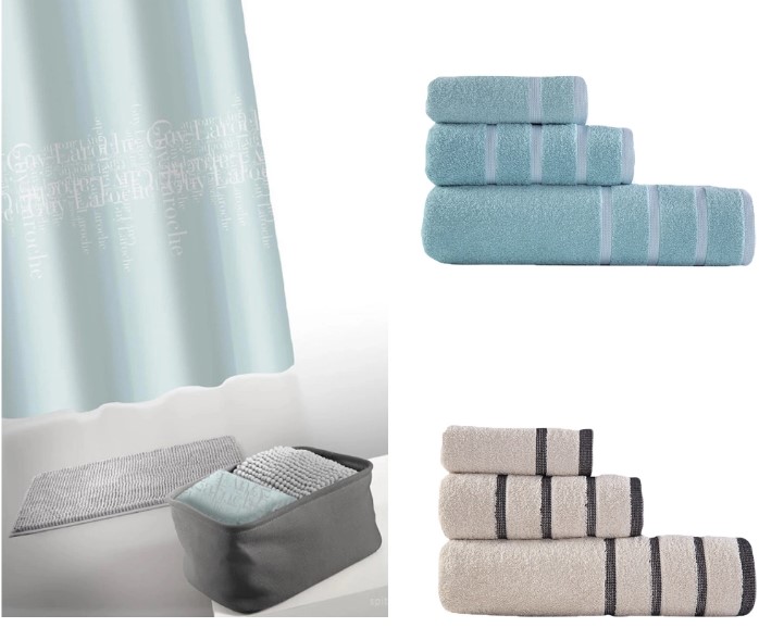 Σετ πετσέτες Nef-Nef Madison και κουρτίνες + πατάκια Guy Laroche Abbey