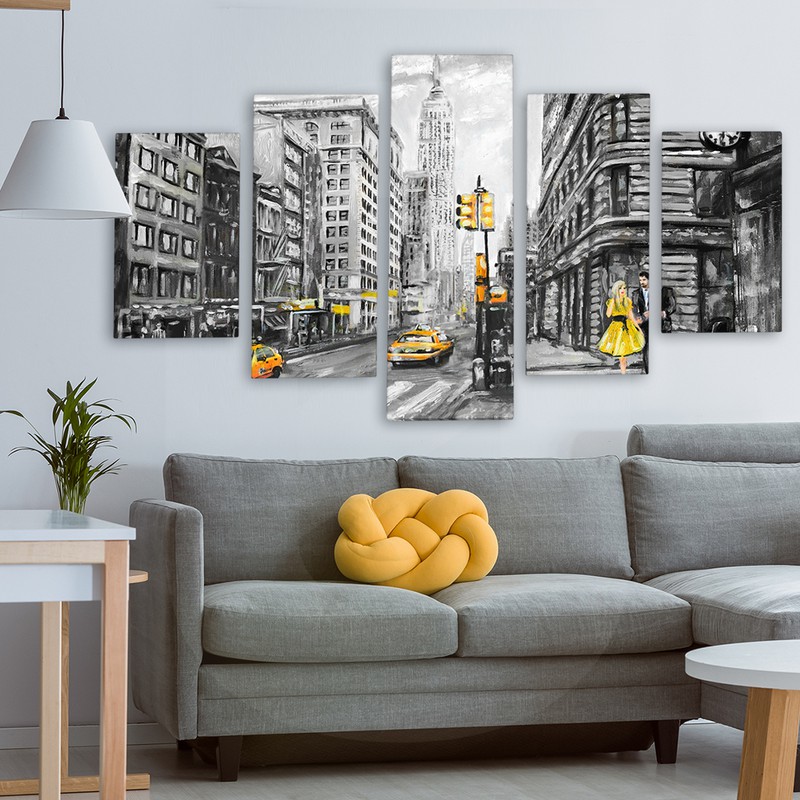 Πεντάπτυχος Πίνακας NEW YORK PAINTING