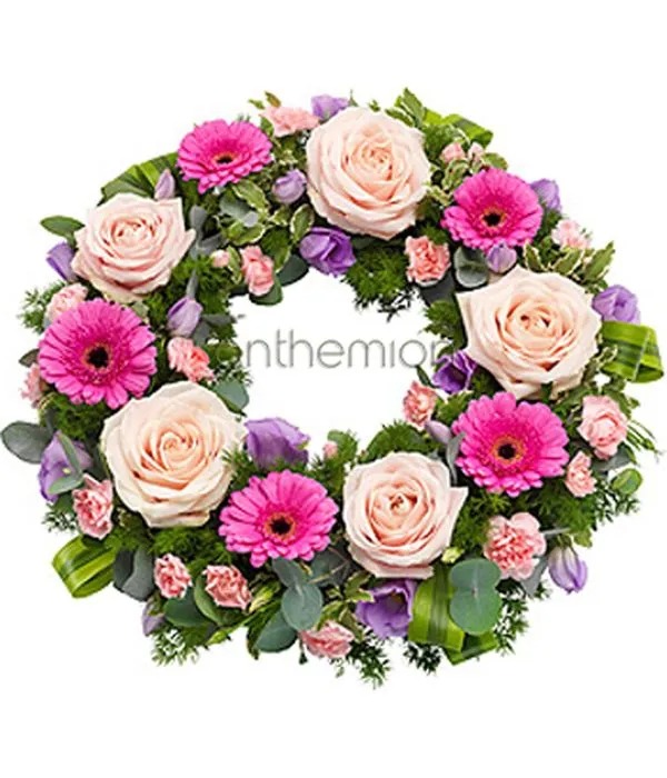 στεφανι πορτας εισοδου διακοσμητικο λουλουδια ανοιξιατικο εξωπορτας πρωτομαγια πρωτομαγιατικο λουλουδια μαγιατικο πολυχρωμο