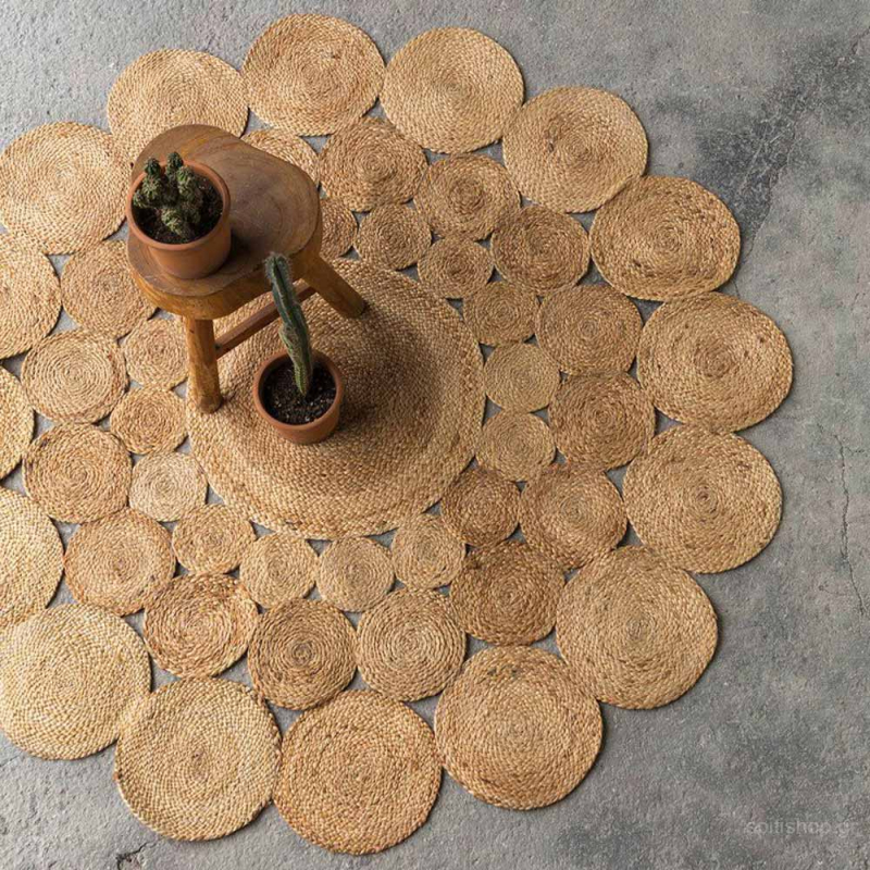 Στρογγυλό Χαλί Καλοκαιρινό (Φ150) Nima Carpets Arruela ψαθινο ψαθα