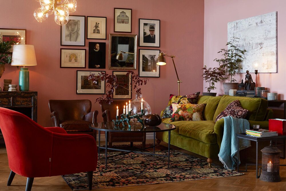 βαψιμο σπιτιου σαλονιου 2021 χρωμα χρωματα τοιχου ροζ θερμα χρωματα ιδεες φωτογραφιες εμπνευση τραπεζαρια ουδετερα γηινα χρωματα κουζινα ροζ πρασινο