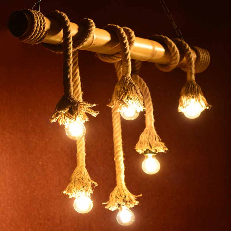 φωτιστικα οροφης με σχοινι ρετρο vintage