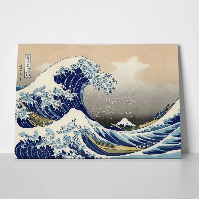 Πινακας σε καμβα great wave sticky
