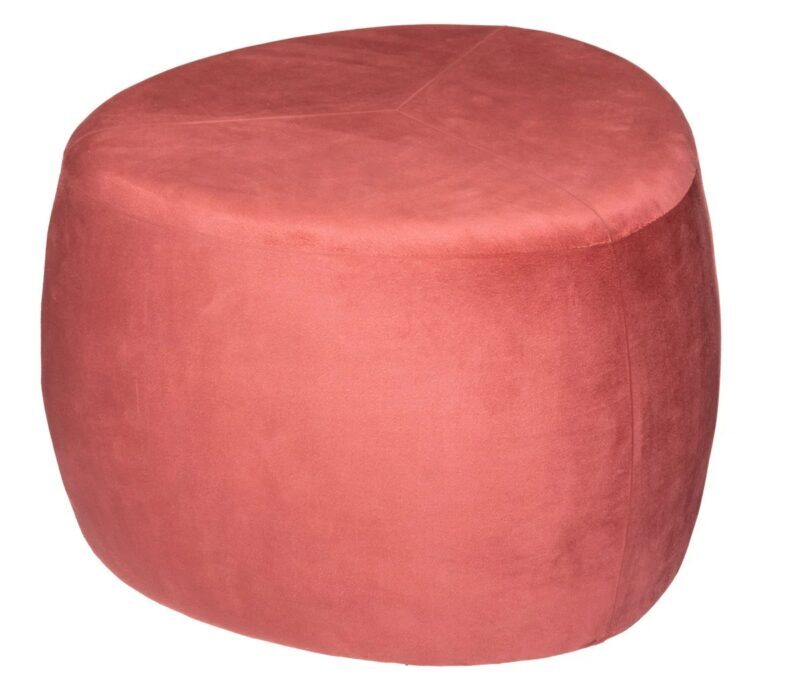 σκαμπο 50x50 ροζ βελούδινο