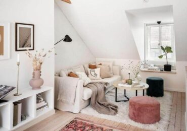 μικρο σαλονι ροζ διακοσμηση ιδεες λυσεις φωτογραφιες μικρο διαμερισμα μοντερνο σκανδιναβικο