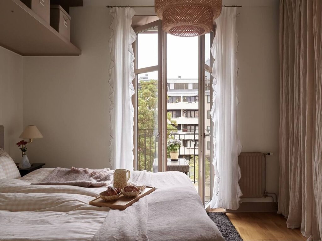 υπνοδωματιο ιδεες φωτογραφιες βαψιμο καφε χρωμα τοιχοι σκανδιναβικο ρουστικ