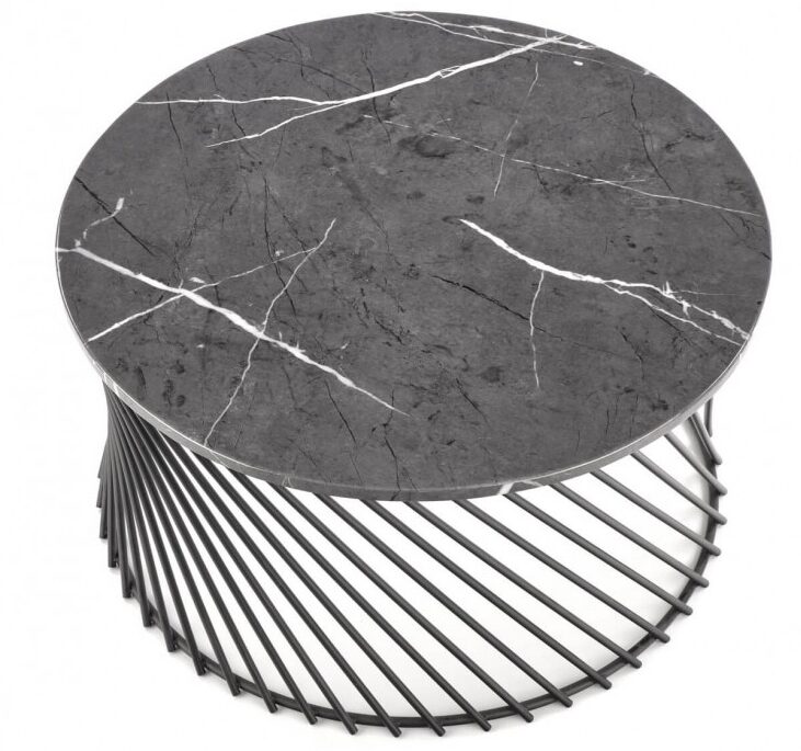 ΤΡΑΠΕΖΑΚΙ ΣΑΛΟΝΙΟΥ WIREMAN μαρμαρινο μαρμαρο στρογγυλο polihome