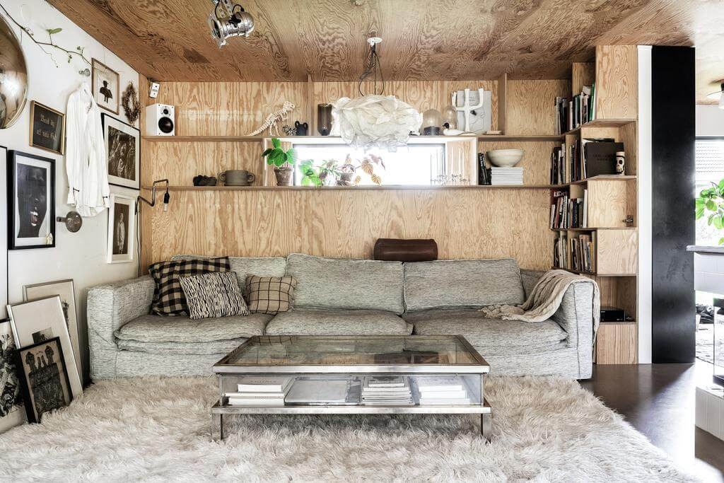 βιωσιμο οικολογικο σπιτι φυσικο ξυλο 2023 κοντρα πλακε ανοιχτο πλανο κουζινα σαλονι