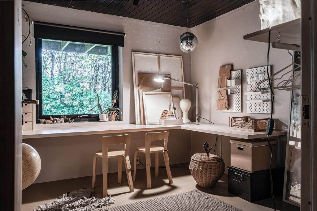 βιωσιμο οικολογικο σπιτι φυσικο ξυλο 2023 κοντρα πλακε σκανδιναβικο γραφειο δωματιο παγκος diy