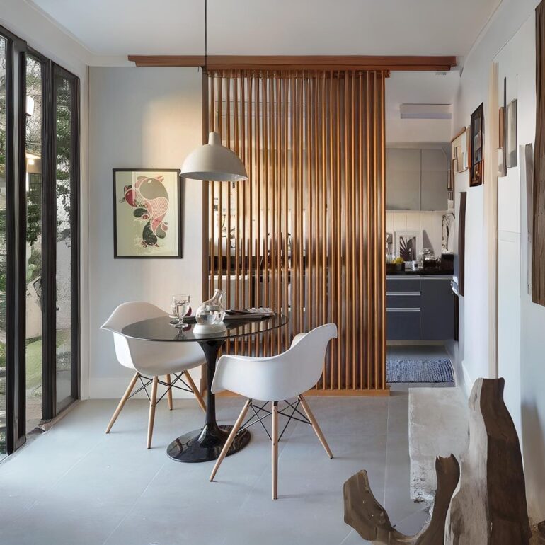 ξυλινο διαχωριστικο χωρου πηχακια τασεις διακοσμησης 2024 σαλονι ιδεες φωτογραφιες