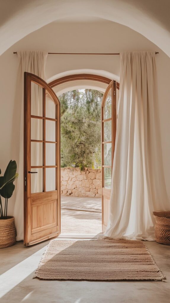 καμάρες μεσογειακής αρχιτεκτονικής, τόξα μεσογειακού σπιτιού, τοξωτά ανοίγματα δωματίων, καμάρες μεταξύ δωματίων, τοξωτά μεγάλα παράθυρα, καθρέφτης τοξωτού σχήματος, τοξωτό ραφι διακοσμητικό, εκτεθειμένα ξύλινα δοκάρια, πατητή τσιμεντοκονία δάπεδο, ρουστίκ μεσογειακή κομψότητα, παραδοσιακές κατασκευαστικές τεχνικές, αρχιτεκτονική μεσογειακής παράδοσης, χώροι με προσωπικότητα, ιστορία μεσογειακής αρχιτεκτονικής, λεπτομέρειες μεσογειακής κατασκευής