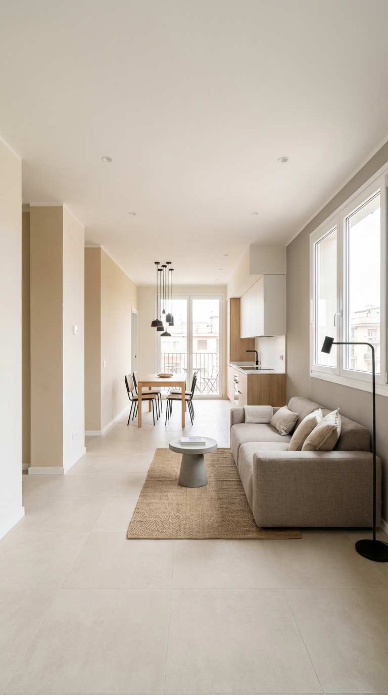 warm minimal σπιτι παλετα απο γηινα χρωματα για ηρεμους χωρους σαλονι