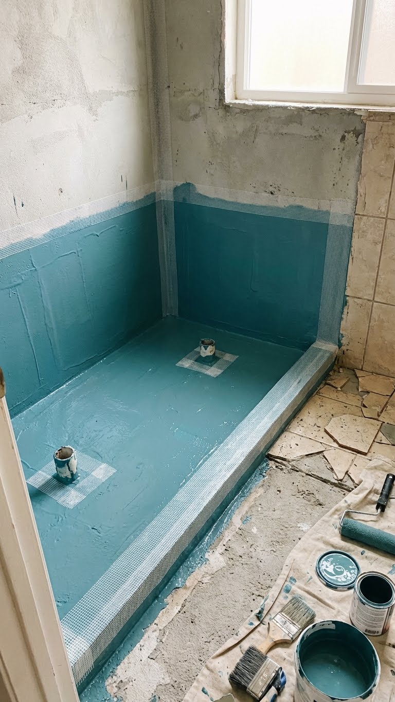 walk in ντουζιερα σε παλιο μπανιο, αντικατασταση μπανιερας με ντουζιερα, υγρομονωση μπανιου, κλισεις δαπεδου ντουζιερας, πλακακια ντουζιερας, σιφονι ντουζιερας, ανακαινιση μπανιου σε πολυκατοικια, μικρο μπανιο ντουζιερα, τεχνικες συμβουλες μπανιο ανακαινιση, υγρομονωση πλακακια