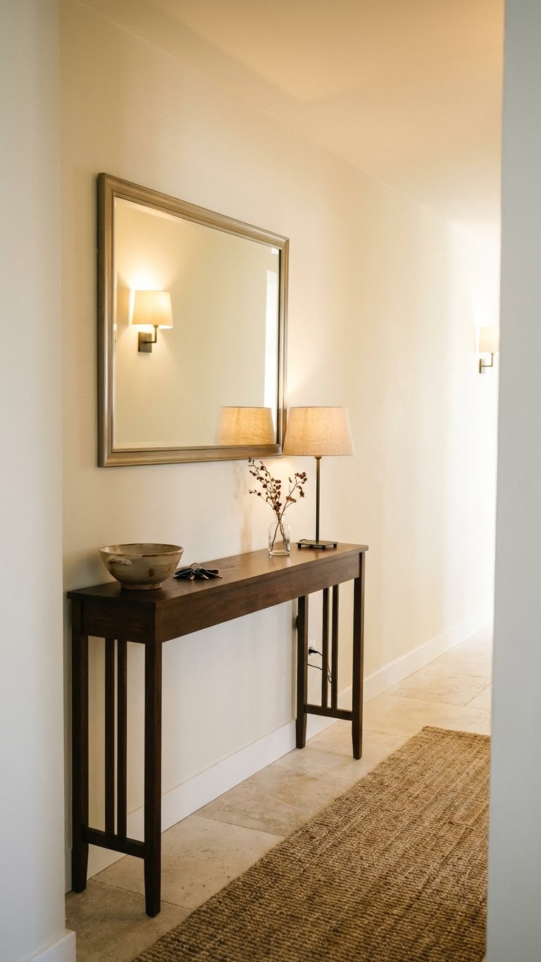φωτισμος διαδρομου σπιτιου, φωτισμος χολ, φωτιστικα τοιχου διαδρομος, χρωμα για διαδρομο, καθρεφτες στο χολ, ιδεες για διαδρομο σπιτιου, διακοσμηση διαδρομου, στενος διαδρομος σπιτιου, εισοδος σπιτιου διακοσμηση, φωτισμος μικρων χωρων, κονσολα καθρεπτης