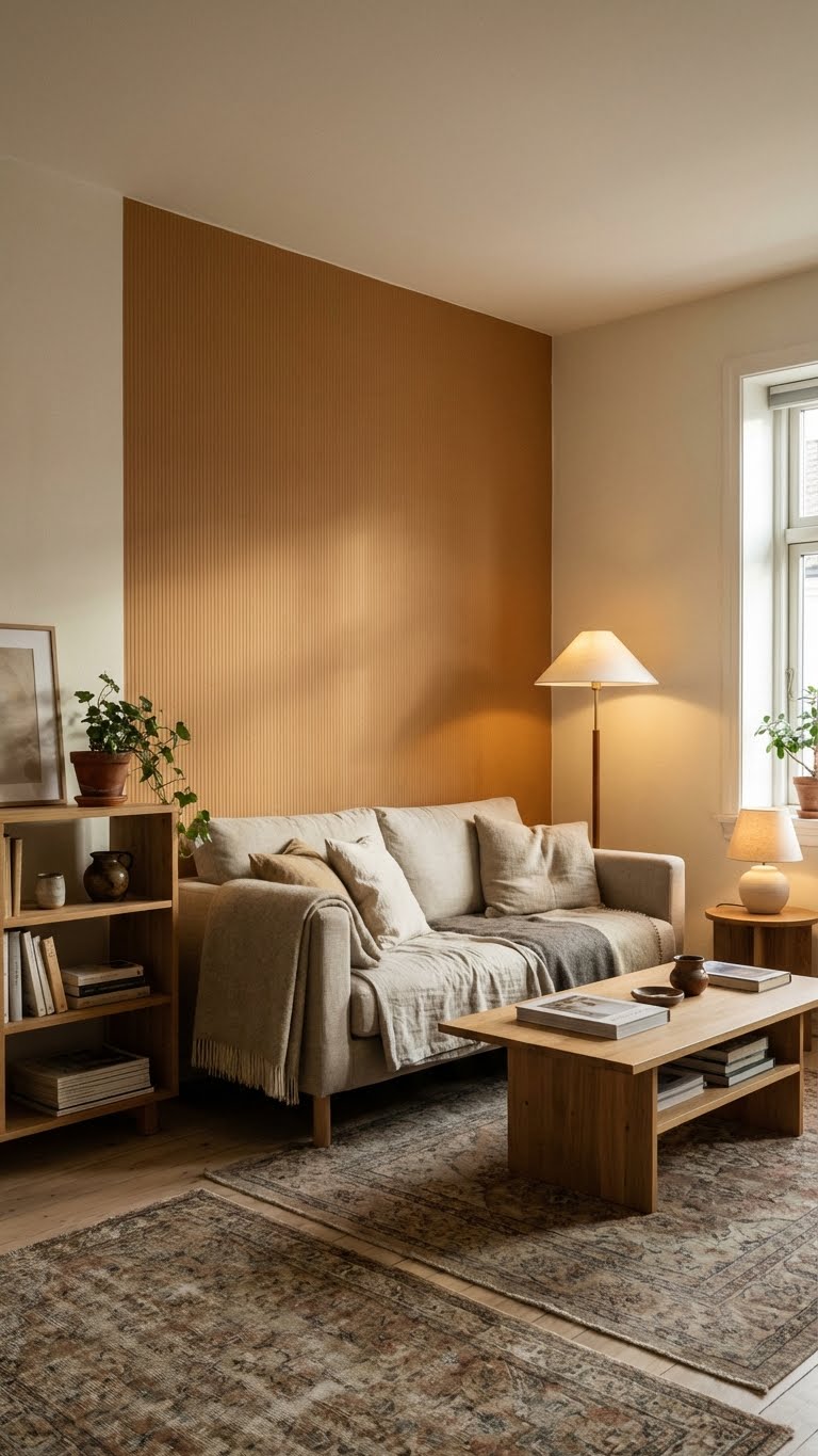 ρετρο διακοσμηση 2026, στυλ δεκαετιας 70, vintage μοτιβα, ρετρο επιπλα, 70s διακοσμηση, γεωμετρικα μοτιβα, ταπετσαρια τοιχου vintage, καρυδι επιπλα, σκουρο ξυλο διακοσμηση, καμπυλες γραμμες επιπλων, retro revival σπιτι, σαλονι 1970 χρωμα τοιχοι