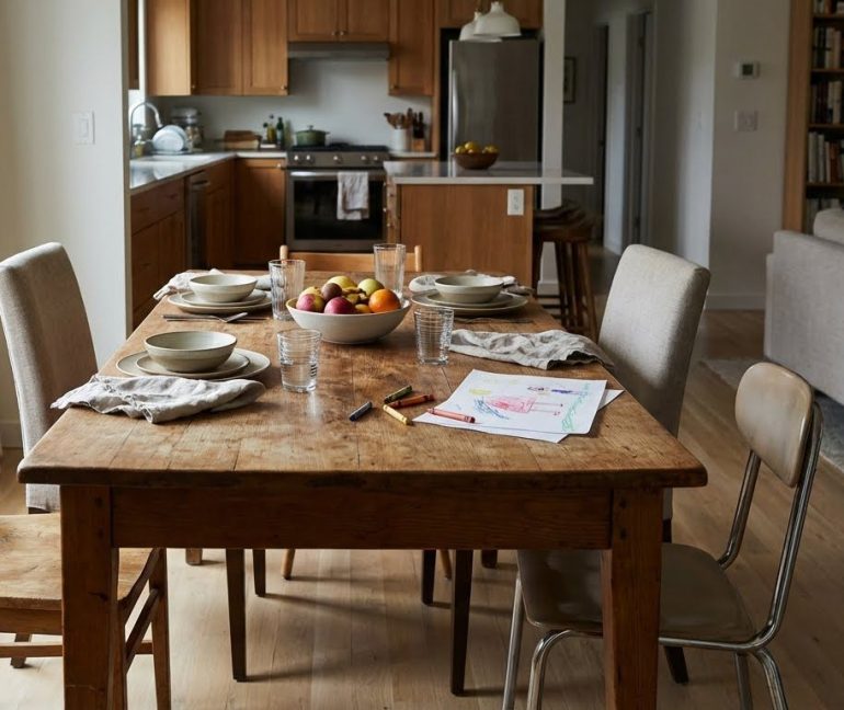 τραπεζι φαγητου για οικογενεια, στρογγυλο η ορθογωνιο τραπεζι, τραπεζι φαγητου με παιδια, καρεκλες για παιδια, θεση τραπεζαριας, διαστασεις τραπεζιου φαγητου, υλικο τραπεζιου φαγητου, ανθεκτικο τραπεζι κουζινας, τραπεζαρια σε open plan, ιδεες για τραπεζαρια