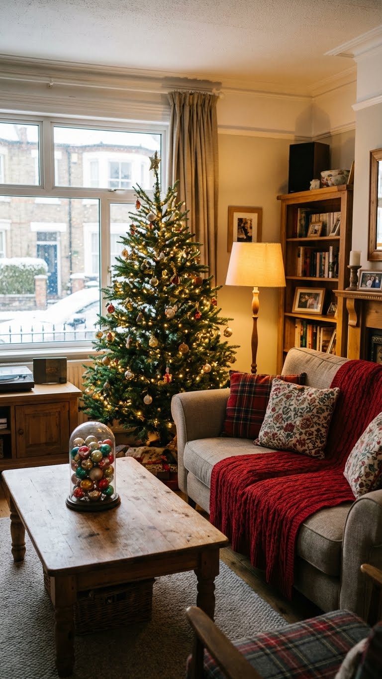 vintage χριστουγεννιατικη διακοσμηση σπιτιου, vintage χριστουγεννα, ρετρο χριστουγεννιατικα στολιδια, χριστουγεννιατικη διακοσμηση σαλονιου, παραδοσιακη χριστουγεννιατικη διακοσμηση, χριστουγεννιατικο δεντρο vintage στυλ, ιδεες για χριστουγεννιατικη διακοσμηση, διακοσμηση μπουφε χριστουγεννα, ζεστο χριστουγεννιατικο σαλονι, χριστουγεννα με νοσταλγικη διαθεση