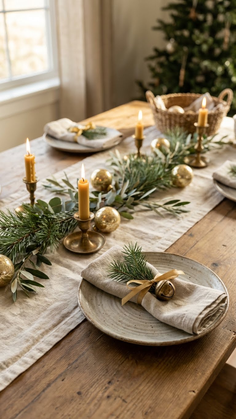 χριστουγεννιατικο τραπεζι διακοσμηση, layers στο χριστουγεννιατικο τραπεζι, διακοσμηση τραπεζιου με κερια, μεταλλικα κηροπηγια χριστουγεννα, υφασματα για χριστουγεννιατικο τραπεζι, πρακτικη διακοσμηση τραπεζιου, ιδεες για χριστουγεννιατικο τραπεζι, ζεστο χριστουγεννιατικο τραπεζι, χρωματα για χριστουγεννιατικο τραπεζι, διακοσμηση τραπεζαριας χριστουγεννα