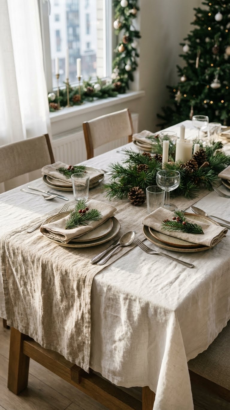 χριστουγεννιατικο τραπεζι διακοσμηση, layers στο χριστουγεννιατικο τραπεζι, διακοσμηση τραπεζιου με κερια, μεταλλικα κηροπηγια χριστουγεννα, υφασματα για χριστουγεννιατικο τραπεζι, πρακτικη διακοσμηση τραπεζιου, ιδεες για χριστουγεννιατικο τραπεζι, ζεστο χριστουγεννιατικο τραπεζι, χρωματα για χριστουγεννιατικο τραπεζι, διακοσμηση τραπεζαριας χριστουγεννα