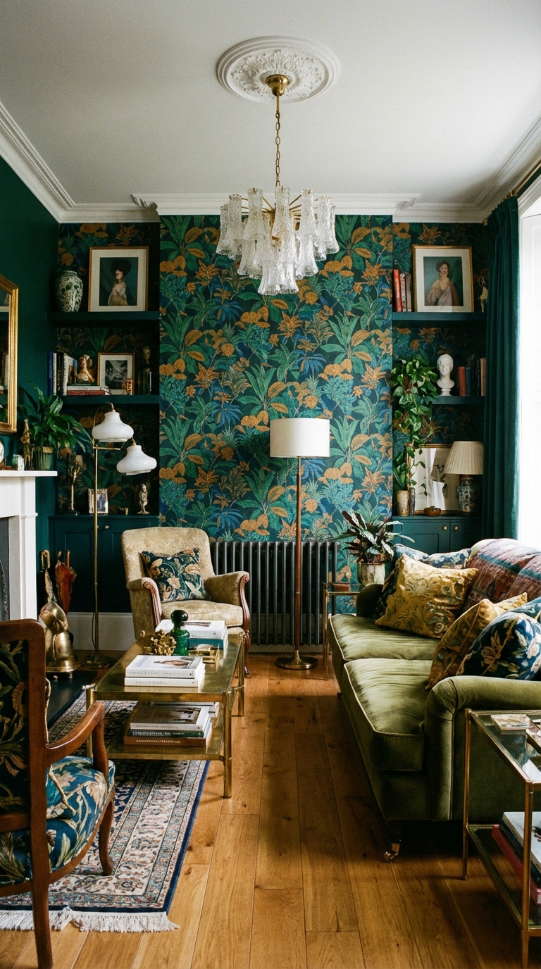 μαξιμαλιστικη διακοσμηση, μαξιμαλιστικο σαλονι, τασεις σαλονιου 2026, τασεις διακοσμησης 2026, vintage διακοσμηση, αναμειξη στυλ, εκλεκτικη διακοσμηση, layering στη διακοσμηση, μοτιβα στο σαλονι, χαλι με μοτιβο, gallery wall σαλονι, καδρα στο σαλονι, υφες στη διακοσμηση, χρωματα σαλονιου, φωτισμος σαλονιου