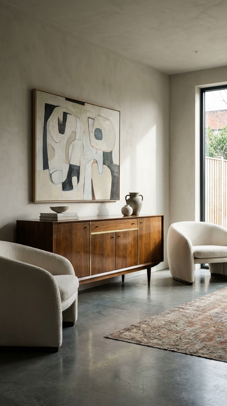 μαξιμαλιστικη διακοσμηση, μαξιμαλιστικο σαλονι, τασεις σαλονιου 2026, τασεις διακοσμησης 2026, vintage διακοσμηση, αναμειξη στυλ, εκλεκτικη διακοσμηση, layering στη διακοσμηση, μοτιβα στο σαλονι, χαλι με μοτιβο, gallery wall σαλονι, καδρα στο σαλονι, υφες στη διακοσμηση, χρωματα σαλονιου, φωτισμος σαλονιου